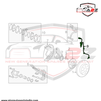 Front Right ABS Wheel Speed Sensor 57450TF003 Compatible With HONDA T5/IVTEC