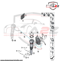 Rear Left Air Suspension Shock Absorber Strut 37106866713 37106882825 Compatible With BMW 6 Gran Turismo (G32) & 7 Series (G11, G12)