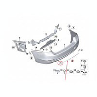Rear Bumper Chrome 51127288233 Compatible With BMW 3 SERIES F30 Tag No.78