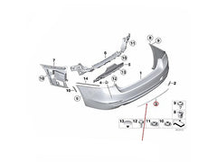 Rear Bumper Chrome 51127288233 Compatible With BMW 3 SERIES F30 Tag No.78