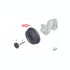 Crankshaft Pulley 11237797995 11237799153 11237823191 Compatible With BMW 3 Series E90 & 5 Series E60 & X1 E84 & X3 F25 & X3 E83 Tag-CP-01
