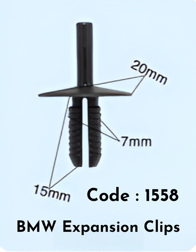 Expantion Clips {Set Of 10} Code:1558 Compatible With BMW
