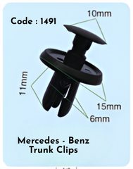 Trunk Clips (Set of 10) Compatible With Mercedes - Benz