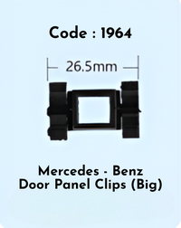 Door Panel Clips (Set of 10) Code:1964 Compatible With Mercedce Benz