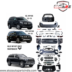 A To Z Compatible With Mercedes Gl Gls W166 X166 (2012-2016) Upgrade Facelift Convert To Gls W167 X167 2021 Maybach Kit Bumper Grill Headlight Taillight Trunnk Fender Body Kit (Shipping Cost Not Included In Price)
