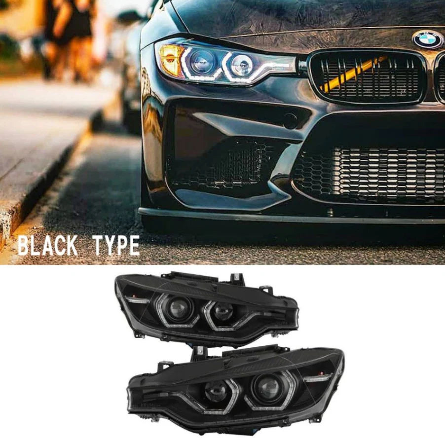 Complete Headlight Assembly (LED) Left 63117470413 & Right 63117470414 Compatible With BMW F34 2017-2020