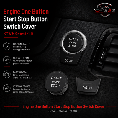 Engine One Button Start Stop Button Switch Cover 61319153831-B  61319153831-1  61319291694 61319291690 Compatible with BMW 5 Series (F10) & 7 Series (F01, F02, F03, F04) & 5 Gran Turismo (F07) & 6 Convertible (F12)