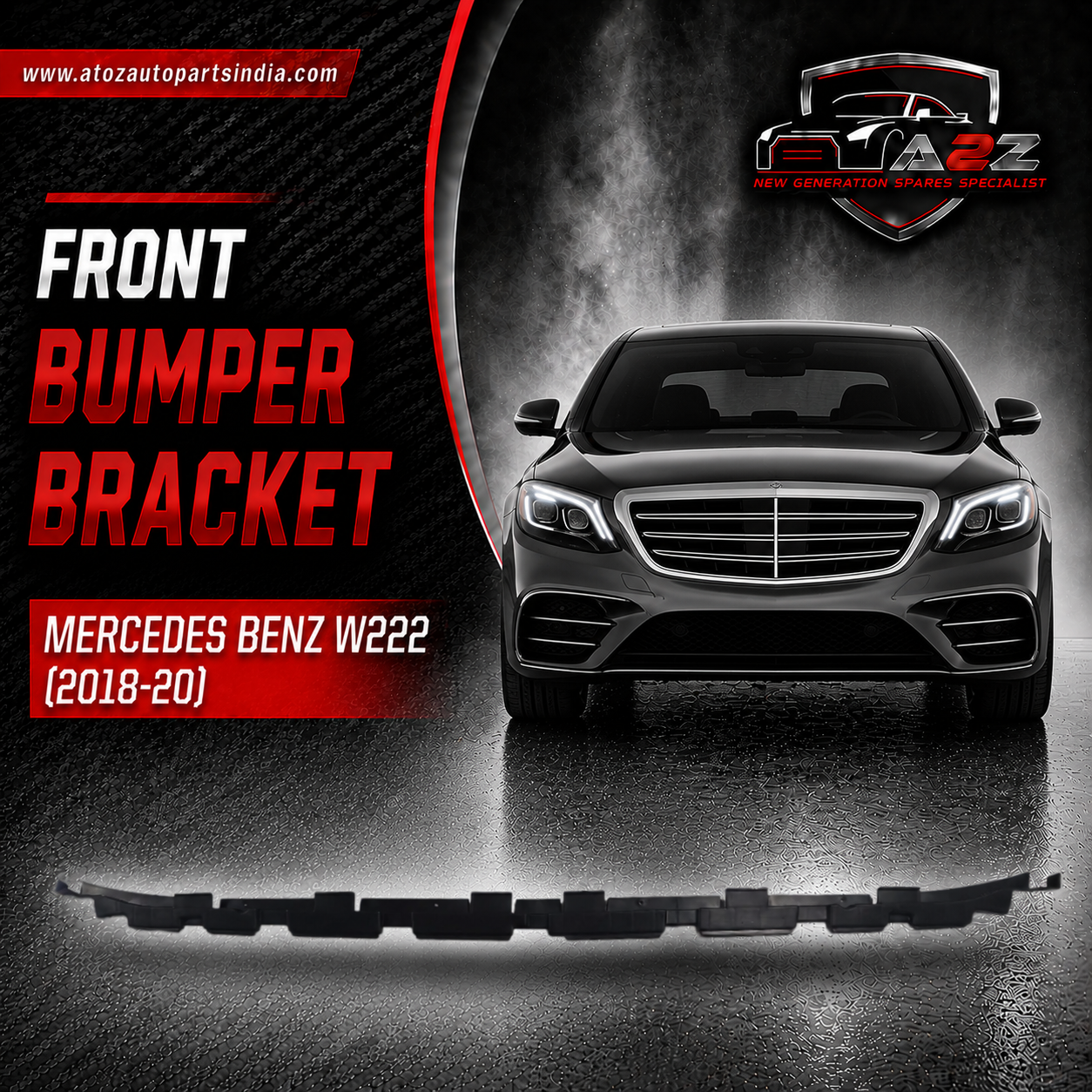 Front Bumper Bracket 2228851002 A2228851002 Compatible With Mercedes Benz W222 (2018-20) Tag No.907
