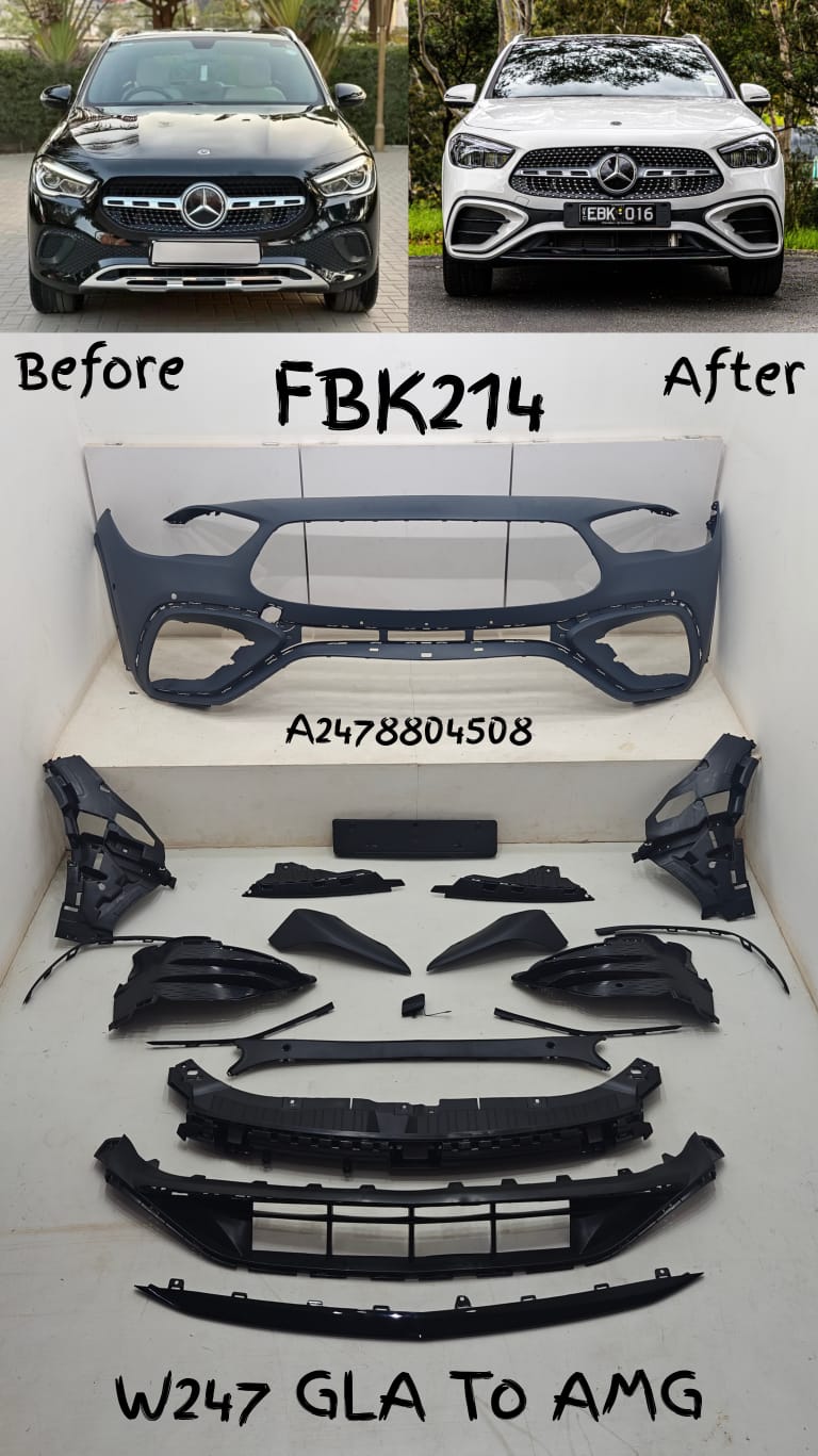 Front Bumper Kit 2478804508 Compatible With Mercedes Benz W247 GLA Upgrade To Mercedes Benz AMG (2021-2023) Tag No.FBK.214 (Shipping Cost Not Included In Price)