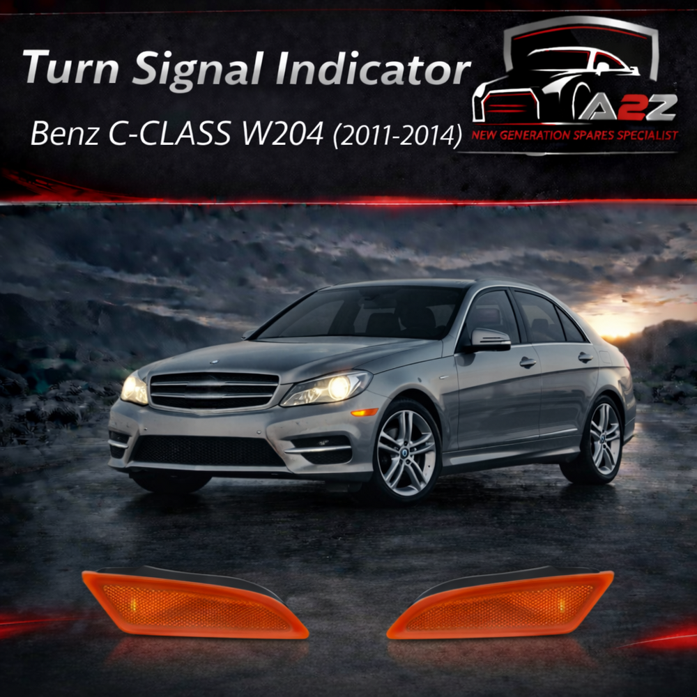 Front Bumper Turn Signal Indicator Light Left 2049067301 & Right 2049067401 Compatible with Mercedes Benz C-CLASS W204 2011-2014 Tag-FBL-16