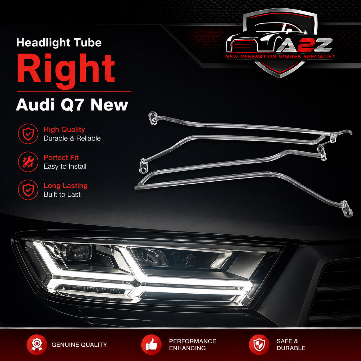Headligth Tube Right Compatible With Audi Q7 New Tag No.171