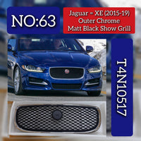Outer Chrome Matt Black Show Grill T4N10517 Compatible With Jaguar XE (2015-2019) Tag No.63