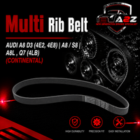 Multi RIB Belt 6PK2490 06E903137R Compatible With AUDI A8 D3 (4E2, 4E8) | A8 / S8 | A8L , Q7 (4LB) (CONTINENTAL)