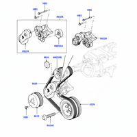 Drive Belt Idler Pulley LR010725 Compatible with LAND ROVER DISCOVERY V (L462) RANGE ROVER IV (L405) RANGE ROVER SPORT I (L320) RANGE ROVER SPORT II (L494) Tag no : 10