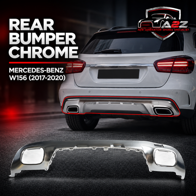 Rear Bumper Chrome 1568851400 Compatible With Mercedes-Benz GLA-CLASS W156 (2017-2020) Tag No.258