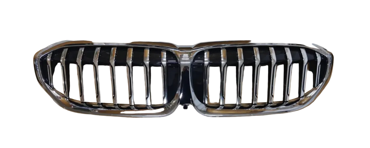 Silver Chrome Show Grill Without Camera Hole 51137449432 Compatible With BMW 3s G20 (2019-2022) Tag No.106