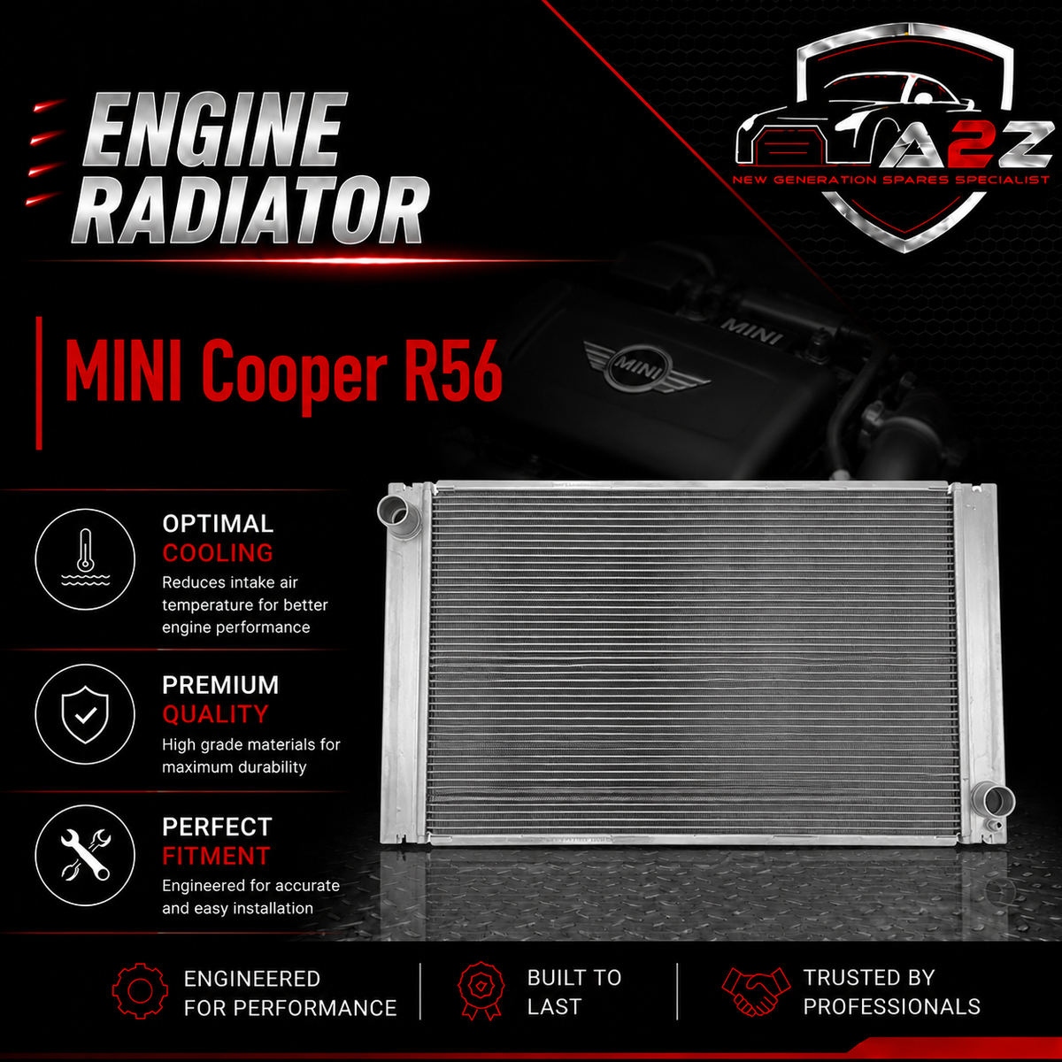 Engine Radiator 17112751275 Compatible With MINI Cooper R56