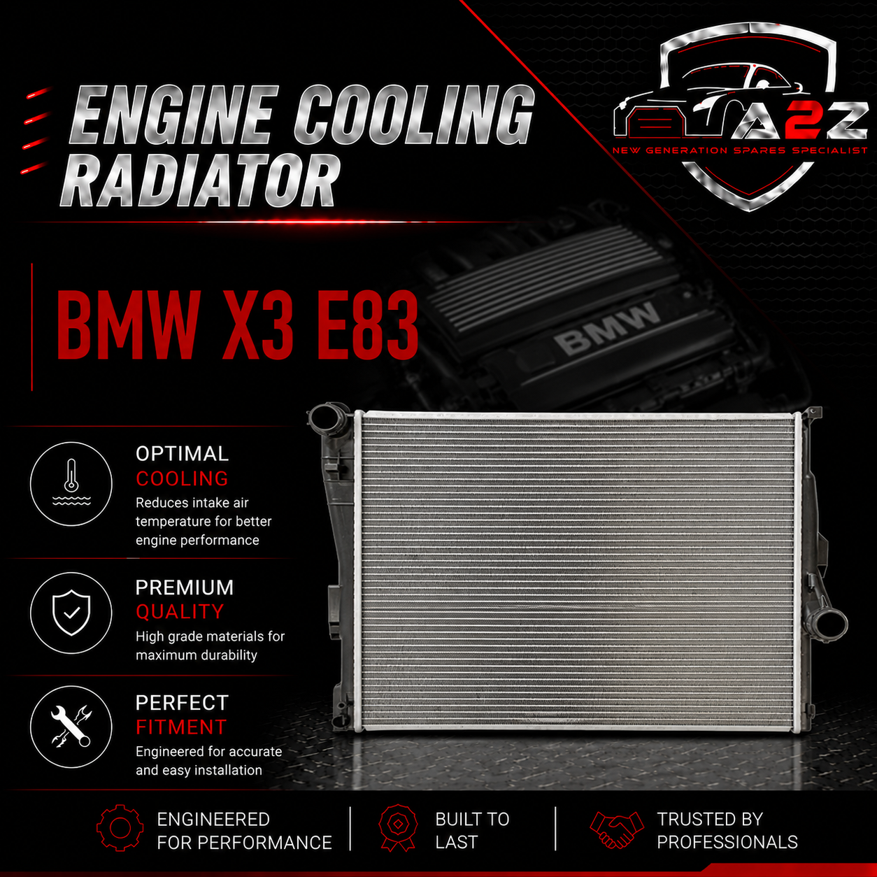Engine Cooling Radiator 17113400013 Compatible With BMW X3 E83