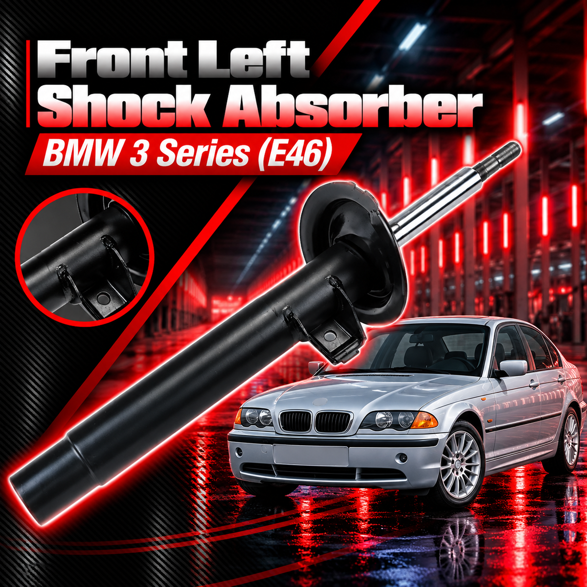 Front Left  Shock Absorber 31306757043 31311096853 31316750789 31316759095 31316759097 31316759561 Compatible With BMW 3 Series (E46) (1PCS)