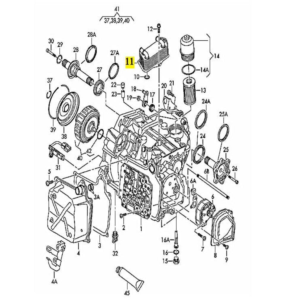 Oil Cooler 02E409061B 02E409061D 02E409061E For AUDI TT 8J3 Tag-O-22