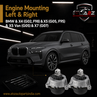 Engine Mounting Set With Vacuum Left 22116878247 Right 22116860482 Compatible With BMW & X4 (G02, F98) & X5 (G05, F95) & X5 Van (G05) & X7 (G07)