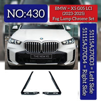 Fog Lamp Chrome Left 51115A370D3 & Right 51115A370D4 Compatible With BMW X5 G05 LCI (2023-2025) Tag No.430