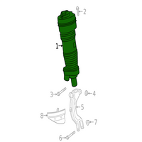 Front Left Air Suspension Shock Absorber Strut 9Y0616039B Compatible With PORSCHE CAYENNE (9YA) (2017-23)
