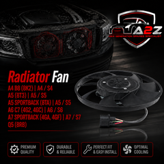 Radiator Fan 4H0959455AA 4H0959455AE Compatible With A4 B8 (8K2) | A4 / S4 A5 (8T3) | A5 / S5 A5 Sportback (8TA) | A5 / S5 A6 C7 (4G2, 4GC) | A6 / S6 A7 Sportback (4GA, 4GF) | A7 / S7 Q5 (8RB)