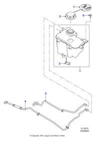 Expansion Hose Pipe T2H46141 Compatible With Jaguar  XE F-Pace  Tag No.837