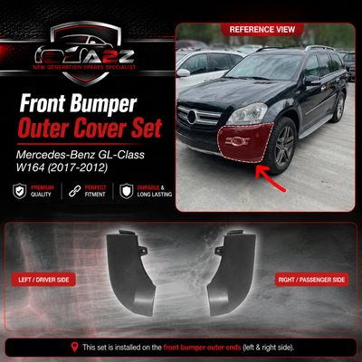 Front Bumper Outer Cover Right 1648858725 &Left 1648858825 Compatible With Mercedes-Benz GL-Class W164 Tag No.110