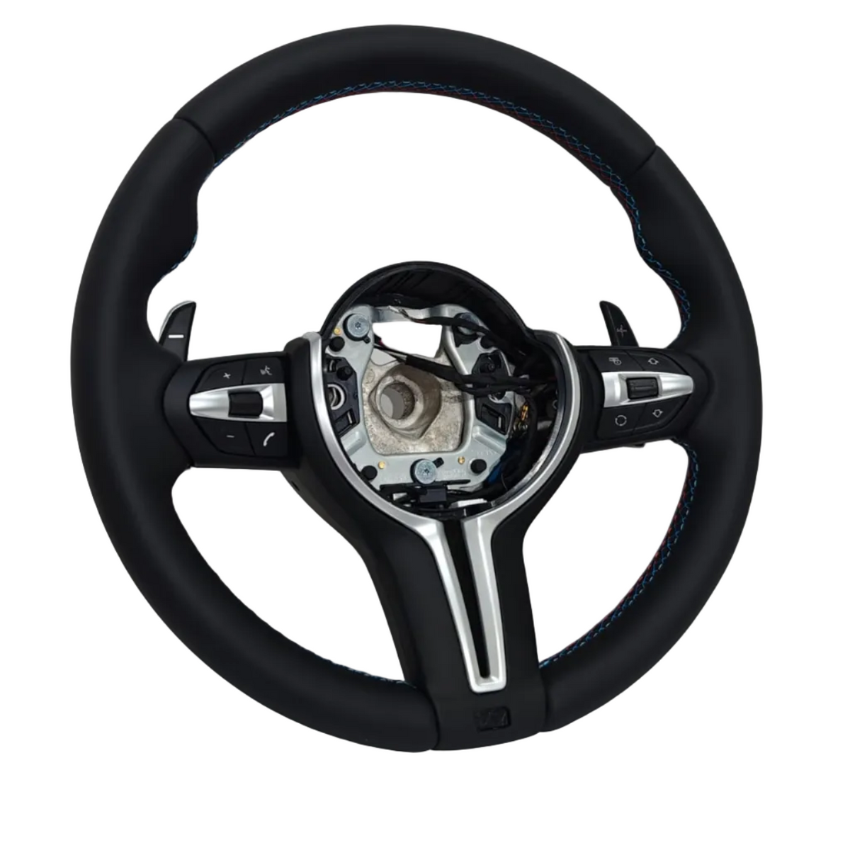 Leather Black Steering Wheel Compatible With BMW E90