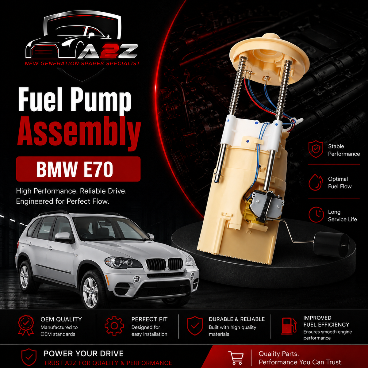 Fuel Pump Assembly 16117380136 16117195471 16114422731 16114422733 16117195472 Compatible With BMW E70