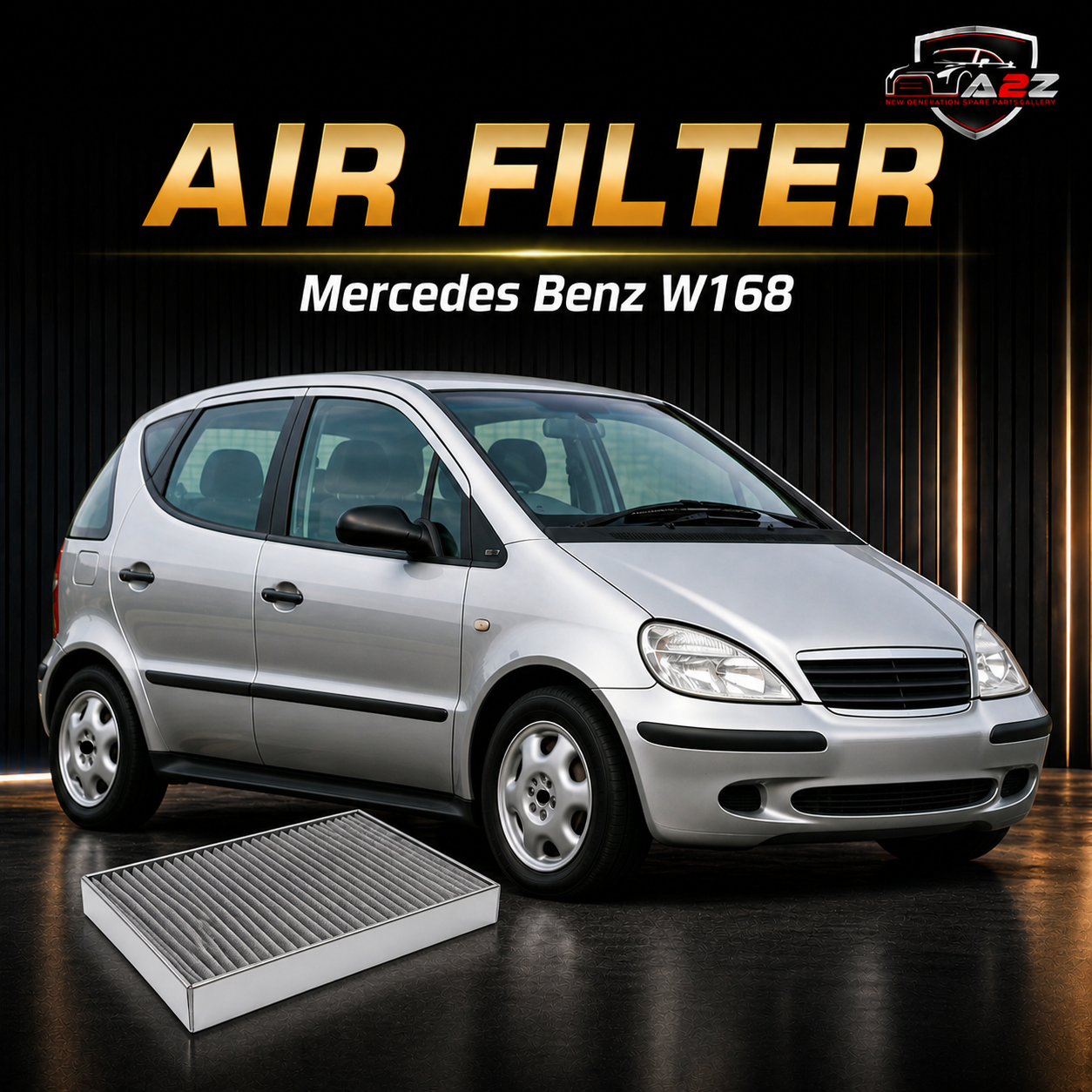 Air Filter 1688300118 Compatible With Mercedes Benz W168