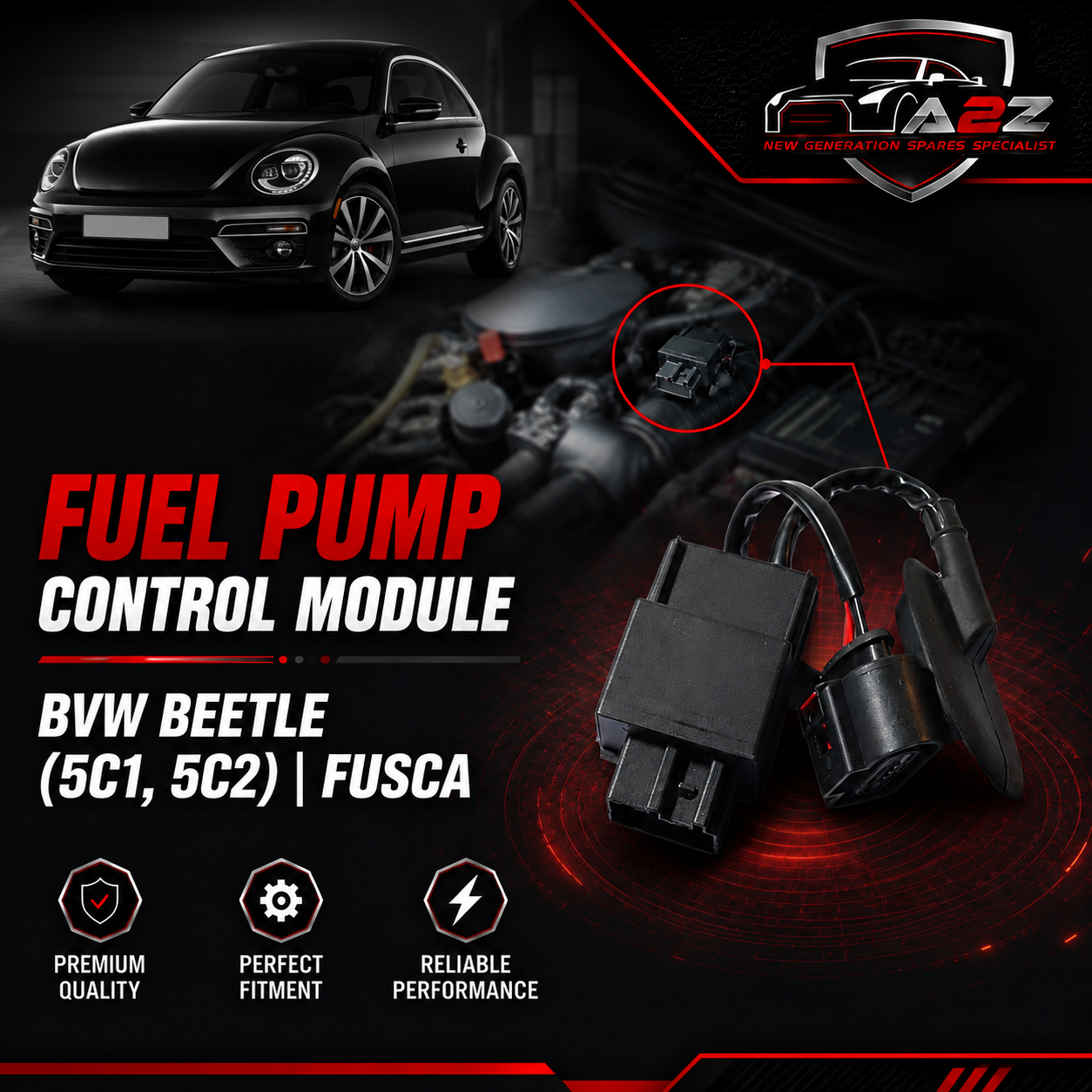 Fuel Pump Control Module 1T0906093E 1T0906093 1K0906093G Compatible with VW BEETLE (5C1, 5C2) | FUSCA | BJALLA & JETTA IV (162, 163, AV3, AV2) | JETTA / CLASICO | VENTO & POLO V Saloon (602, 604, 612, 614) | VENTO & VENTO (602, 604) Tag-FR-04