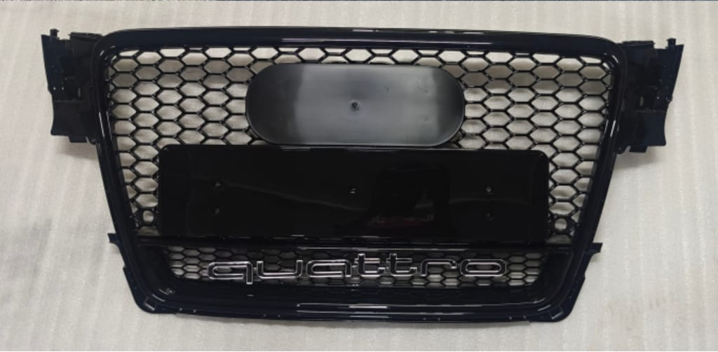 RS4 Quattro Black Honeycomb Show Grill Compatible With Audi = A4 (2009-11) Tag No.5