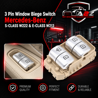 3 Pin Window Biege Switch Compatible with 213/222 2229051505 Mercedes-Benz S-CLASS W222 & E-CLASS W213 Tag-SW-15