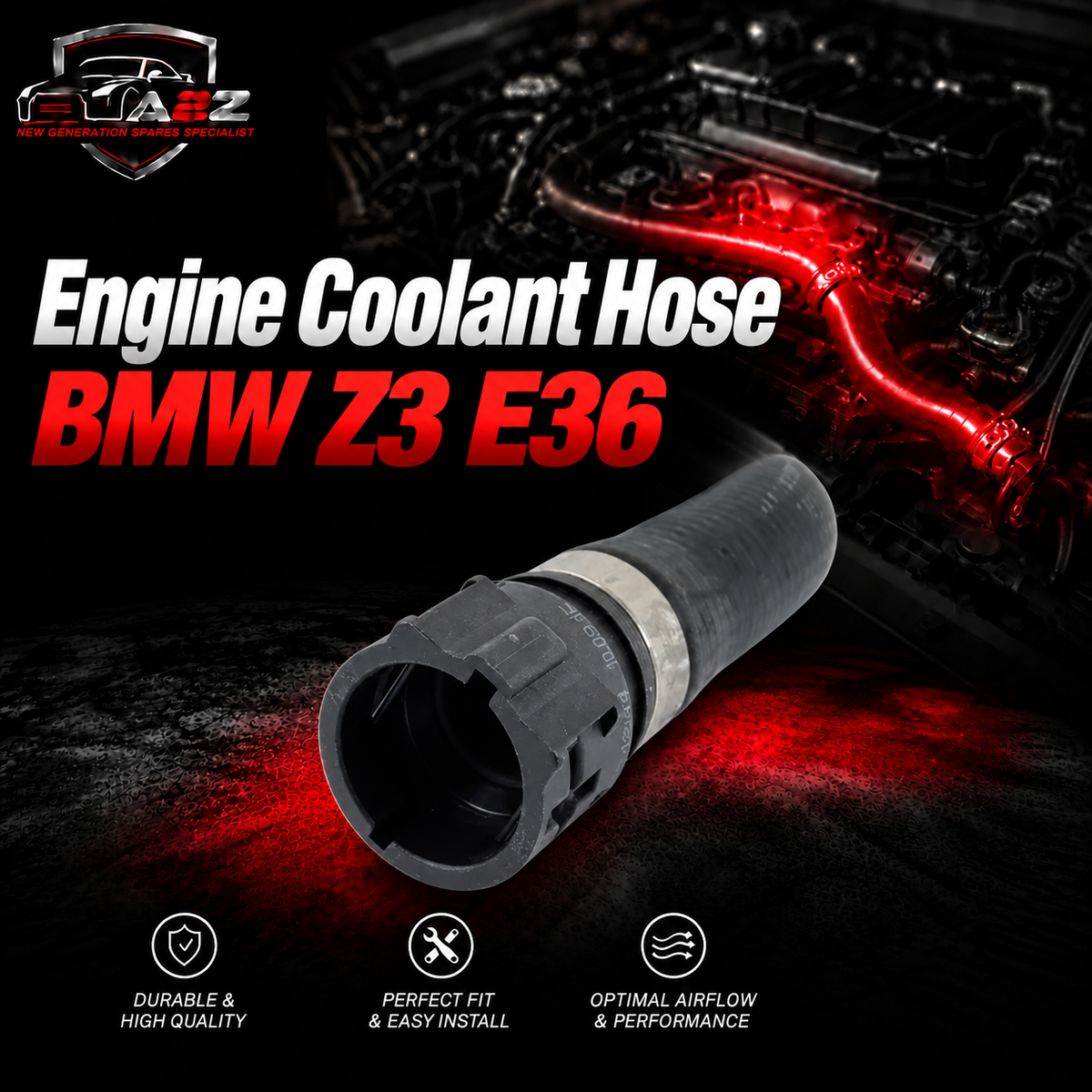 Engine Coolant Hose 64218377673 Compatible With BMW Z3 E36