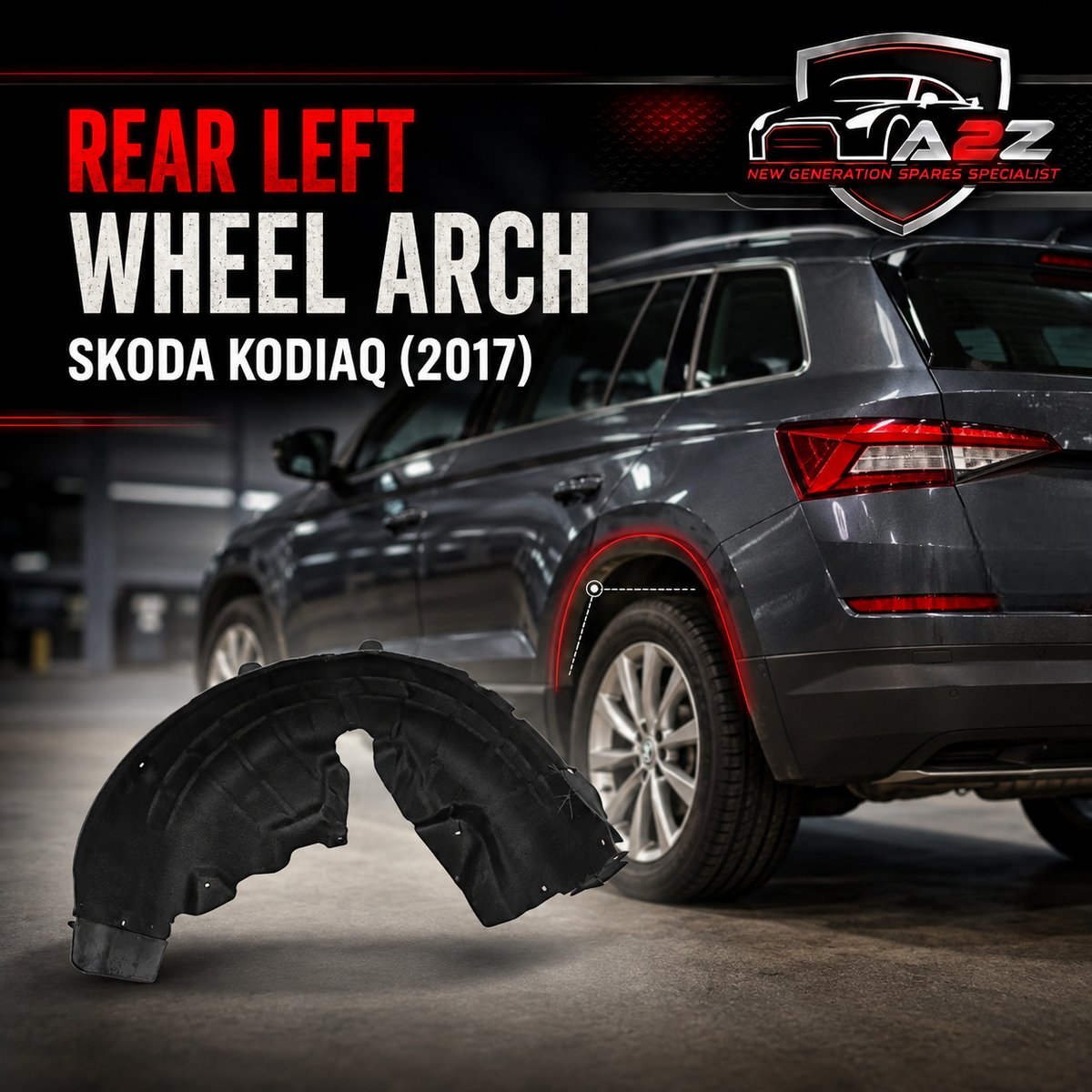 Rear Left Wheel Arch 565810969A Compatible With Skoda Kodiaq (2017)