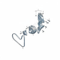 Belt Tensioner With Pulley 04L903315A Compatible With AUDI A3 A4 A5 A6 Q3 Q5   & SKODA KODIAQ I (NS6, NS7, NV7)