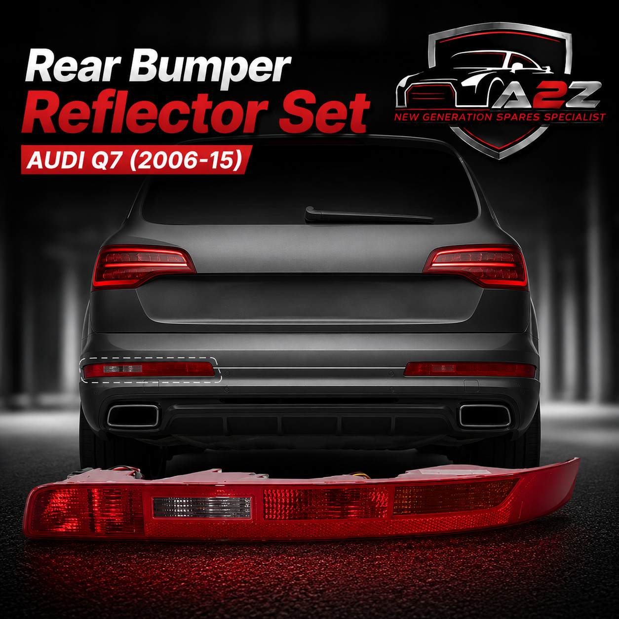 Rear Bumper Reflector Compatible With AUDI Q7 4LB Rear Bumper Reflector Left 4L0945095 & Right 4L0945096 Tag-RB-154