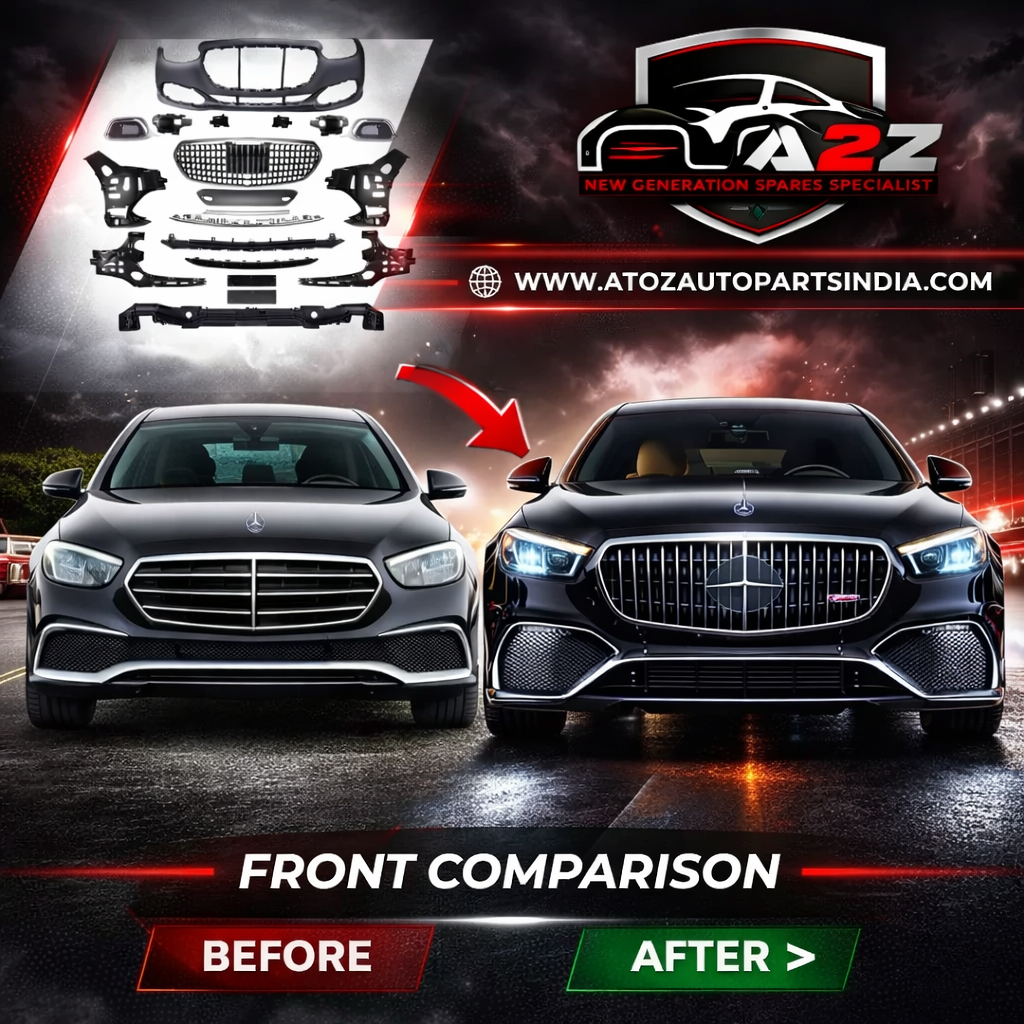 A To Z Compatible With Mercedes Benz S Class W223 (2021-2025) Front Bumper Upgrade Convert To Maybach Mhb S680 Fog Grill Bumper Body Kit Gc W223-001 CC-9714 (Shipping Cost Not Included In Price)