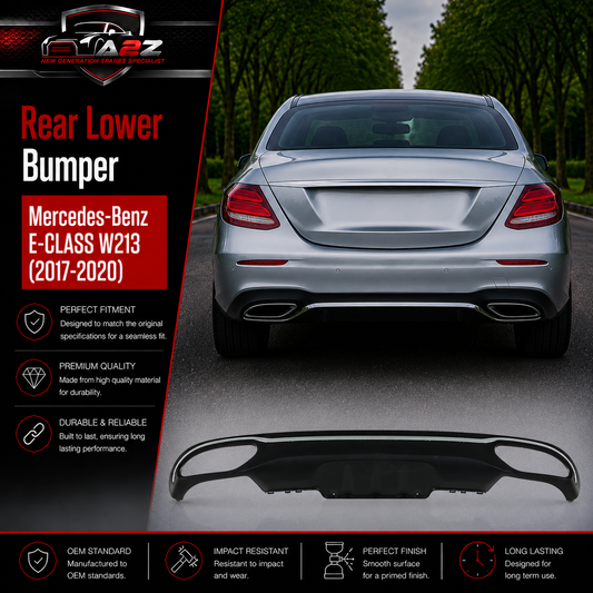 Rear Lower Bumper A2138852125 2138852125 Compatible With Mercedes-Benz E-CLASS W213 (2017-2020) Tag No.23