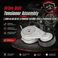 Belt Tensioner With Pulley 06E903133AB Compatible With AUDI A4 A5 A6 Q7 & PORSCHE CAYENNE (92A)  & PANAMERA (970)