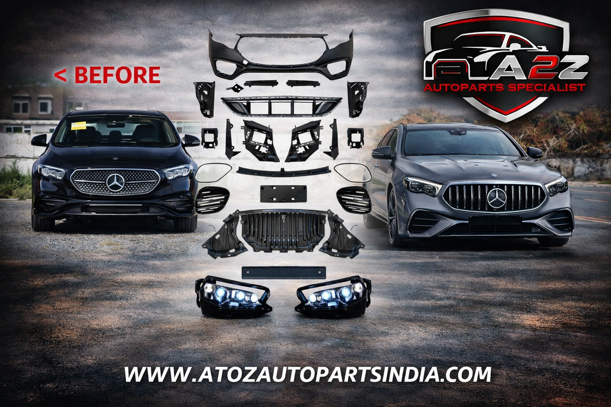 A To Z Compatible With Mercedes Benz E Class W214 2024+ Upgrade Facelift Convert To Amg 53 Style Bumper Body Kit Front CC-6605 (Shipping Cost Not Included In Price)