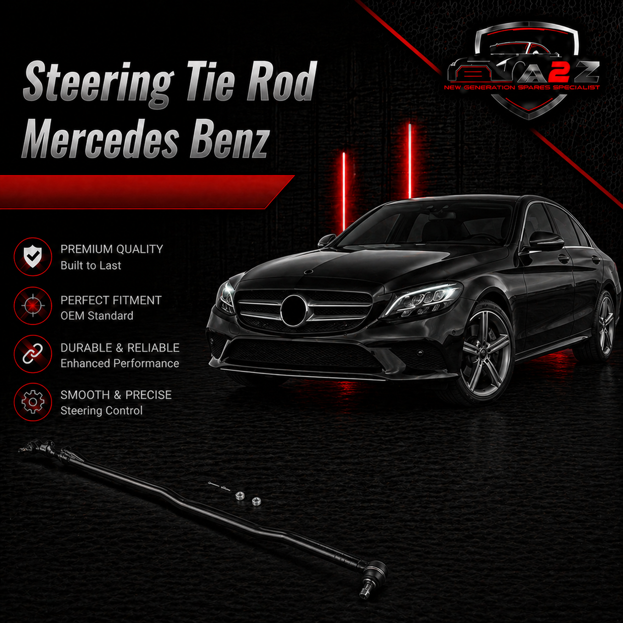 Steering Tie Rod 4633300403 4633300703 A4633300403 A4633300703 Compatible With Mercedes Benz