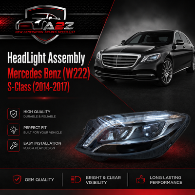 Complete Headlight Assembly Left A2228207361 A2228207903 & Right A2228207461 A2228208003 Compatible With Mercedes Benz  (W222) S-Class (2014-2017) Tag No.126