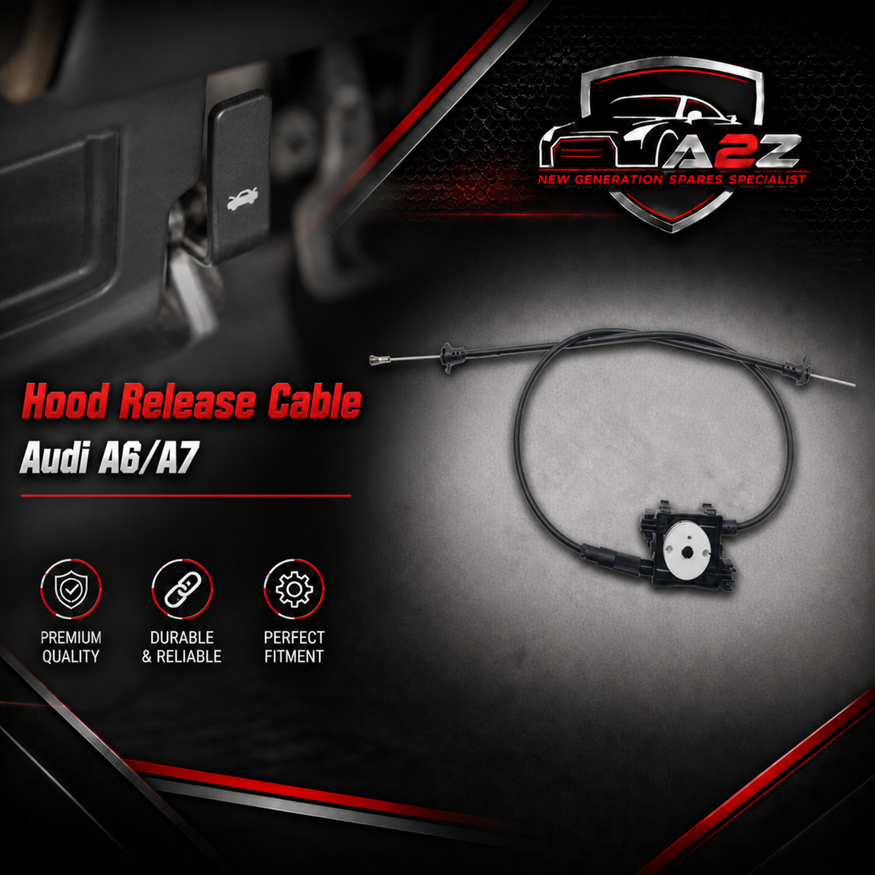 Hood Release Cable 4G0823531A Compatible With Audi A6/A7