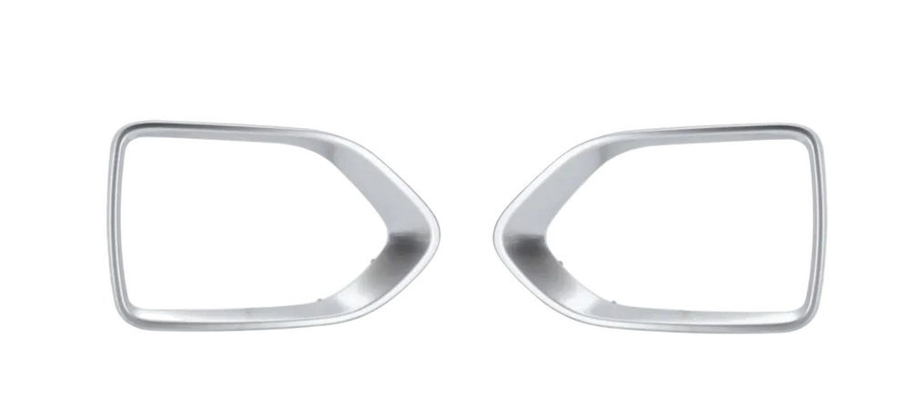 Matt Silver Chrome Fog Cover Chrome Set Left T2H45352 & Right T2H45350 Compatible With Jaguar XF (2021-2024) Tag No.627