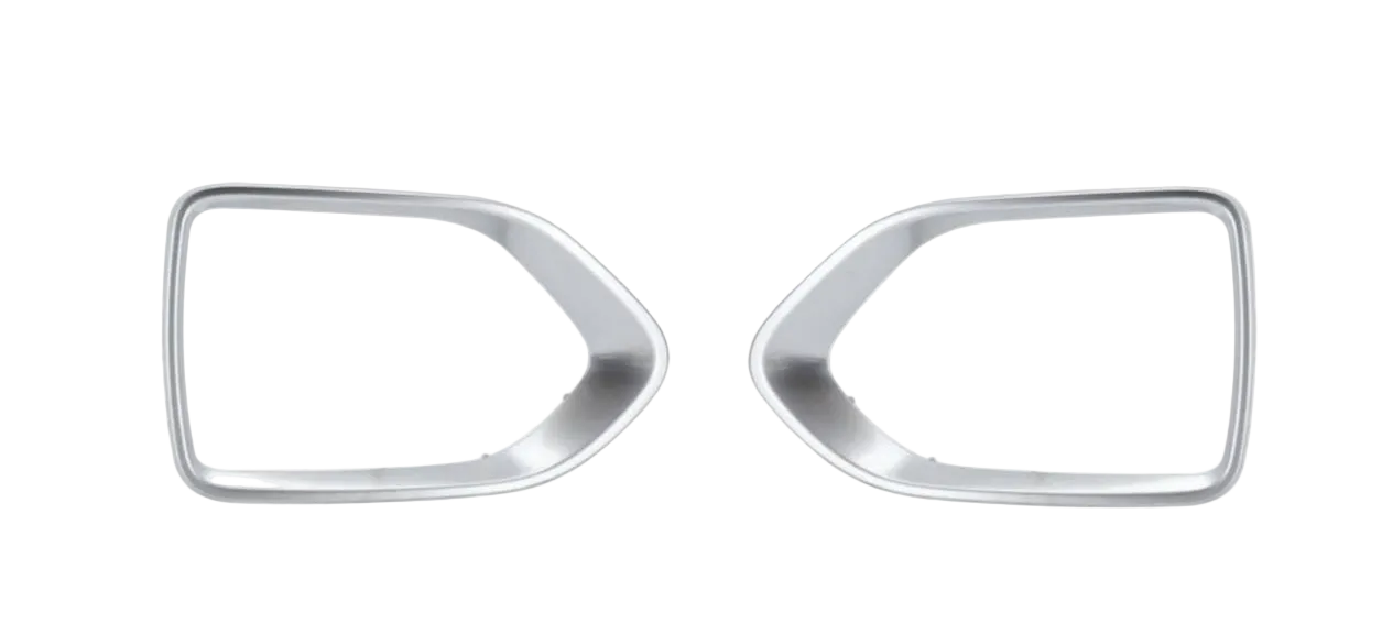 Matt Silver Chrome Fog Cover Chrome Set Left T2H45352 & Right T2H45350 Compatible With Jaguar XF (2021-2024) Tag No.627