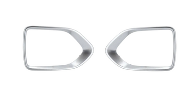 Matt Silver Chrome Fog Cover Chrome Set Left T2H45352 & Right T2H45350 Compatible With Jaguar XF (2021-2024) Tag No.627